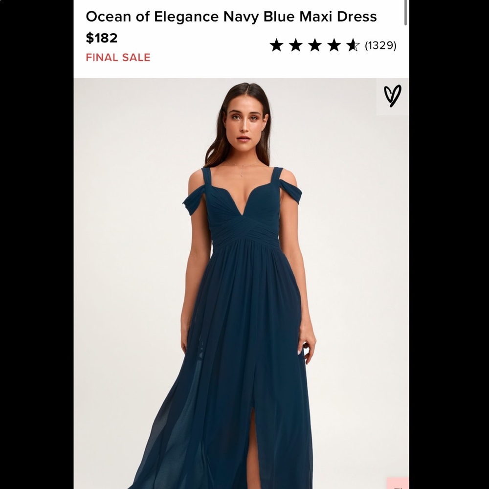 Lulus Brand new navy maxi dress- NEW WITH TAGS